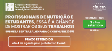 Prazo para submissão de trabalhos no CONFNutri 2025 é prorrogado até 4 de agosto